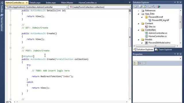 ASP.NET MVC: 6 - создание контроллера консоли администратора смотреть онлайн