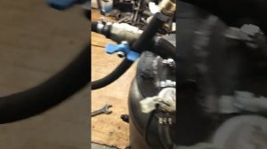 Первый запуск самодельного винтового компрессора