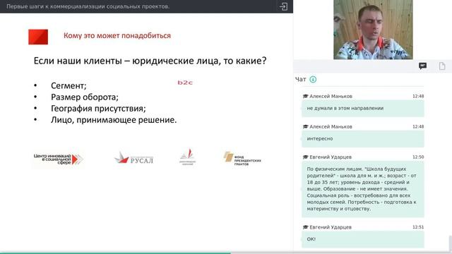 Первые шаги к коммерциализации проектов