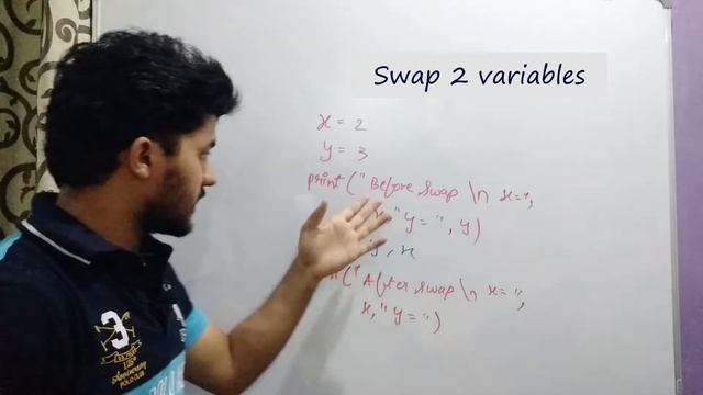 Python Programs | 3.Swap 2 Variables in Python Programming | In Telugu/English | By Coding Desk