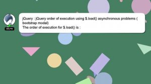 jQuery : jQuery order of execution using $.load() asynchronous problems (bootstrap modal)