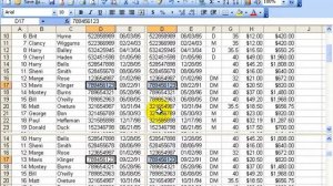 Excel 2003: Split Worksheet or Split Spreadsheet into 2 or 4 Windows