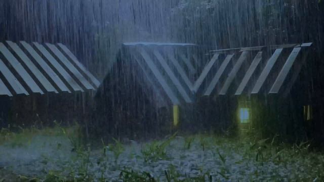 Погрузитесь в звуки сильного дождя и грома на крыше | Расслабьтесь и спите спокойно смотреть онлайн