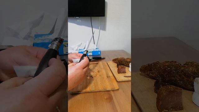 Тест Финки НКВД от кузницы "Династия" из стали D2 с деревянными ножнами.