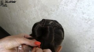 Летняя прическа для девочки с бантом