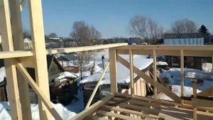 Каркасный дом 6х8 своими руками. Часть - 17 Коньковый прогон