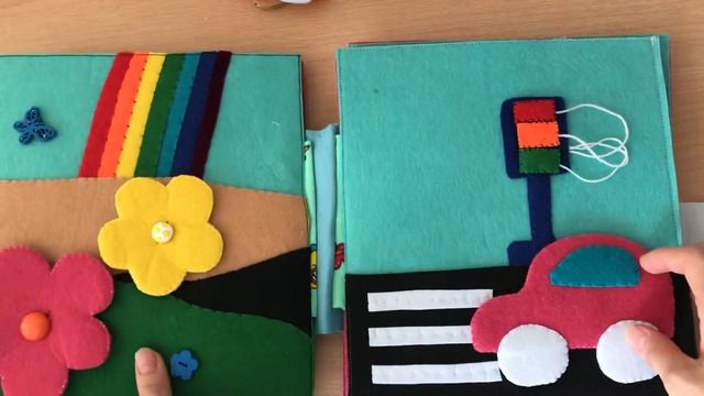 Мягкая книга из фетра: сказка «Колобок», радуга, светофор. смотреть онлайн