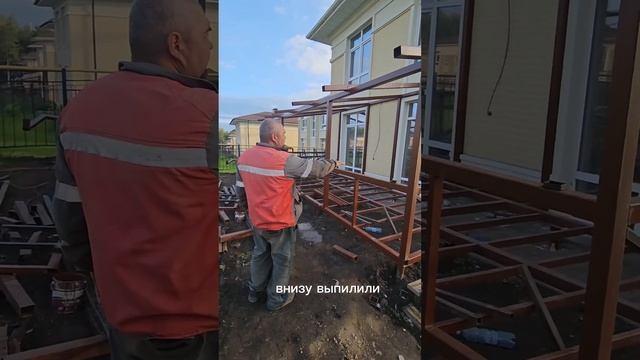 Навес из металла. Автонавес #зазабором42 #заборывкемерово #баниподключ
