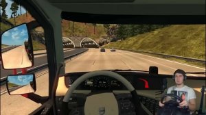 ФУРА УЛЕТЕЛА С ДОРОГИ Euro Truck Simulator 2 + РУЛЬ LOGITECH DRIVING FORCE GT