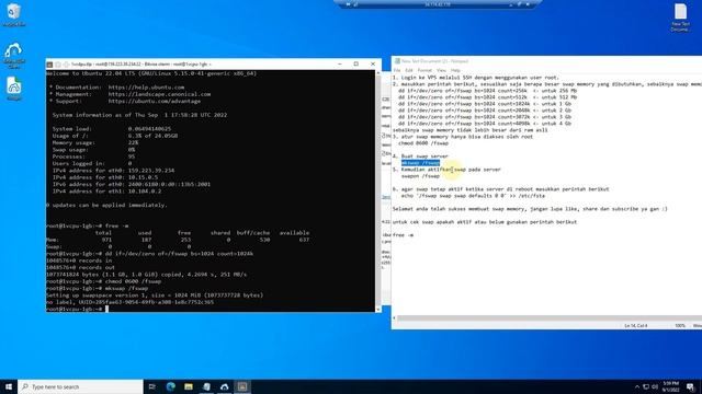 How to Create Swap Memory 1G on ubuntu 20.04 смотреть онлайн
