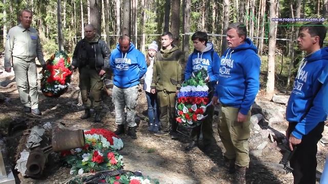 Члены экспедиции 'Страна рифов' почтили память летчиков в Кингисеппском районе смотреть онлайн