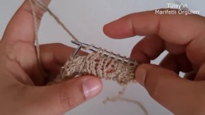 Zarif Ve Kolay İki Şiş Örgü Modeli ✅️ Knitting Crochet.