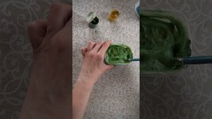 Флок (зелёная травка для украшения подставки) своими руками. Decorate stand DIY.