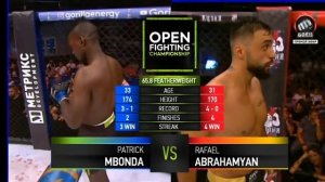 OPEN FC MMA 6 : Рафаэль Абраамян VS Патрик Мбонда | Rafael Abraamyan vs Patrick Mbonda