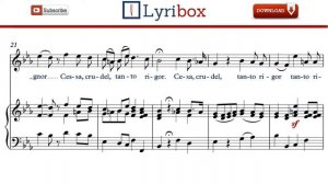 Caro mio ben by Giordani - Karaoke / Vocal line with sheet music of Caro mio ben