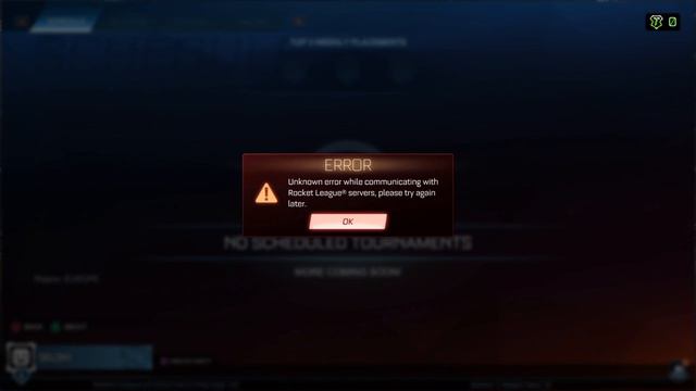 Unknown Error while communicating with Rocket League® servers, please try again later Season 1 смотреть онлайн