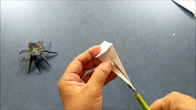 Паук из бумаги оригами | Поделка на Хэллоуин | Origami paper spider  Halloween Crafts