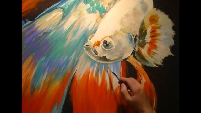 Акриловая живопись на холсте. смотреть онлайн