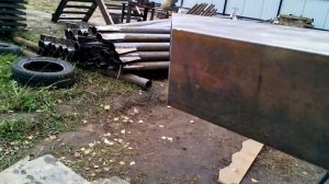 Срез швеллера под углом. УШМ в ручную без станков!!!