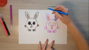 Как нарисовать милого зайца легкие рисунки для срисовки