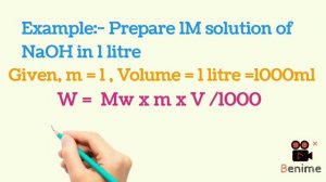 1M NaOH solution, 1Molar NaOH Solution preparation, Calculations in one minute