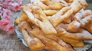 Вкуснятина к чаю за 5 минут из Кефира! Готовится Очень БЫСТРО и ПРОСТО! Хворост без Яиц!