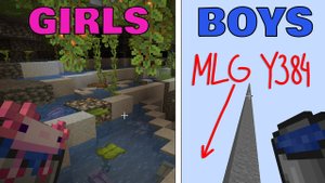 Мальчики против девочек в майнкрафте! Новая версия майнкрафт!