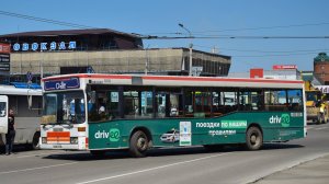 Автобус Mercedes-Benz O405N2 (В 428 СА 122) Покатушки по Барнаулу/ Ride on the Mercedes-Benz O405N2.