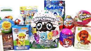 15 Киндер Сюрпризов, Unboxing Kinder Surprise HATCHIMALS, Свинка Пеппа, LEGO, Щенячий патруль,Дисней