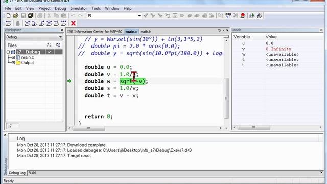 05C.3 Gleitkommazahlen, Beispiel mit INF und NaN смотреть онлайн