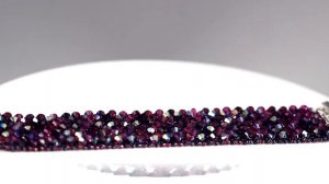 Браслет - Гранат из биконусов Swarovski и японского бисера в технике плетения
