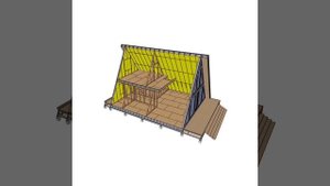 A-frame / Дом шалаш 8x10м