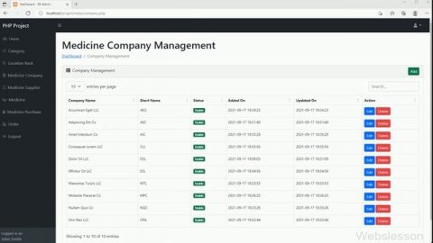 Medical Store Management System in PHP & MySQL