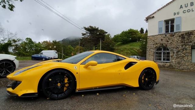 Ferrari Pista + Porsche GT3RS en glisse sous la pluie !!! смотреть онлайн