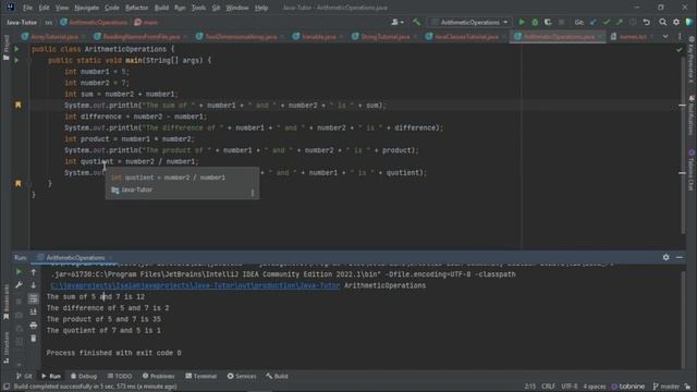 Java Arithmetic Operators