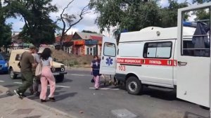 Обстрел автовокзала в центра Донецка (14.07.2022)