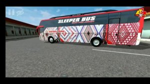 Bussid Bintang Prima (Jetliner) Batik Red