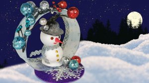 Работы из бисера. Сувенир .1 часть . Снеговик. Своими руками. Мастер класс. Пошаговый МК .