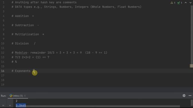 Mathematical Operator for Integers in Python- Python for Everyone