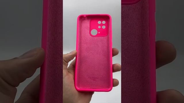 Чехол бампер Silicone Case для Xiaomi Redmi 10C (розовый)