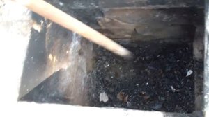"Тандыр" квадратного сечения из кирпича. Состояние после зимы.