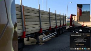 Парковка полуприцеп с прицепом