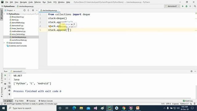 Python Stack and Queue