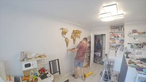 Монтаж деревянной настенной Карты от Woodpecker Decor