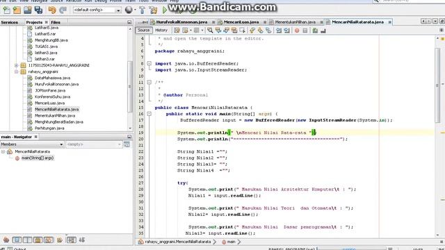 Belajar Java percabangan IFMencari nilai rata rata menggunkan BufferedReader смотреть онлайн