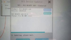 NUX Mighty Air Firmware update Apr. 28 2022 V2.3