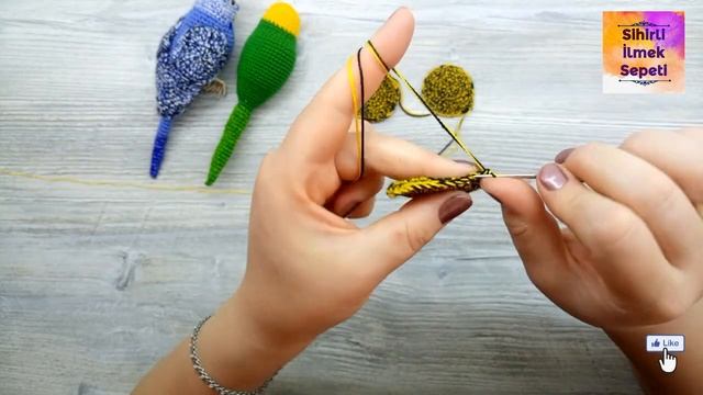 AMİGURUMİ MUHABBET KUŞU / AMİGURUMİ BİRD /AMİGURUMİ BUDGİE FREE PATTERN/ PART 2 смотреть онлайн