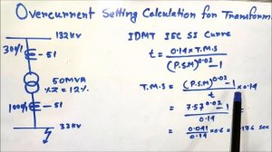 OVER-CURRENT RELAY SETTINGS CALCULATION FOR TRANSFORMER and Relay Coordination