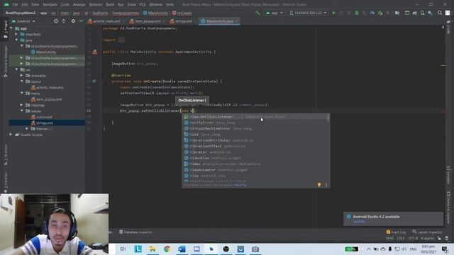 Tutorial Popup Menu - Android Studio смотреть онлайн