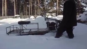 Самодельный снегоход, замеряем расход топлива.